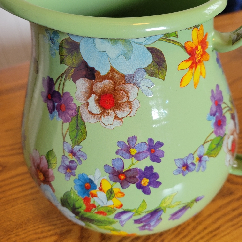MacKenzie-Childs Floral Green Pitcher - Picture 5 of 9